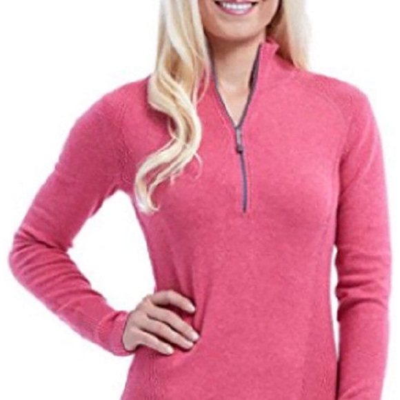 🌷Eddie Bauer Half Zip Pullover Sweater - Pink - Picture 2 of 8